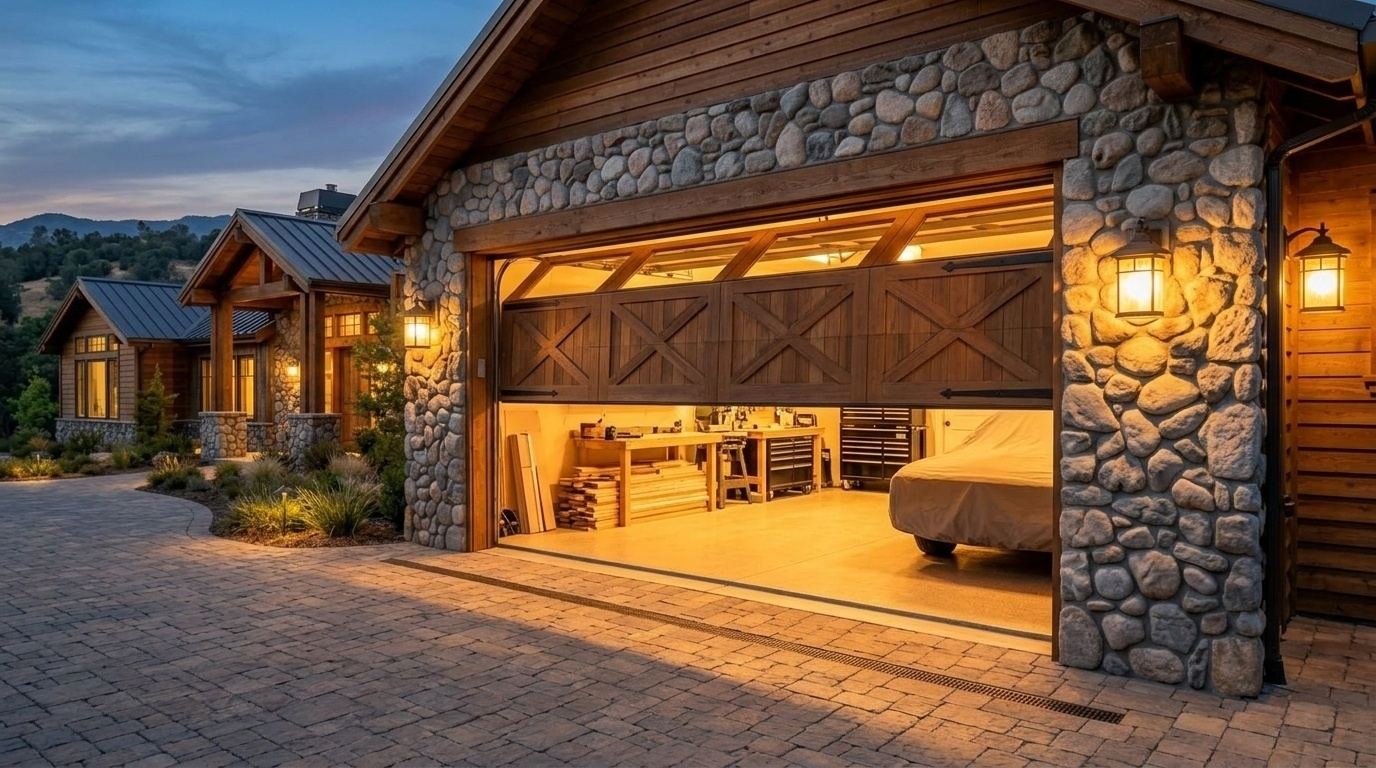 Dixon Garage Door Service Overhead Garage Door Gliding Open in Dixon, CA
